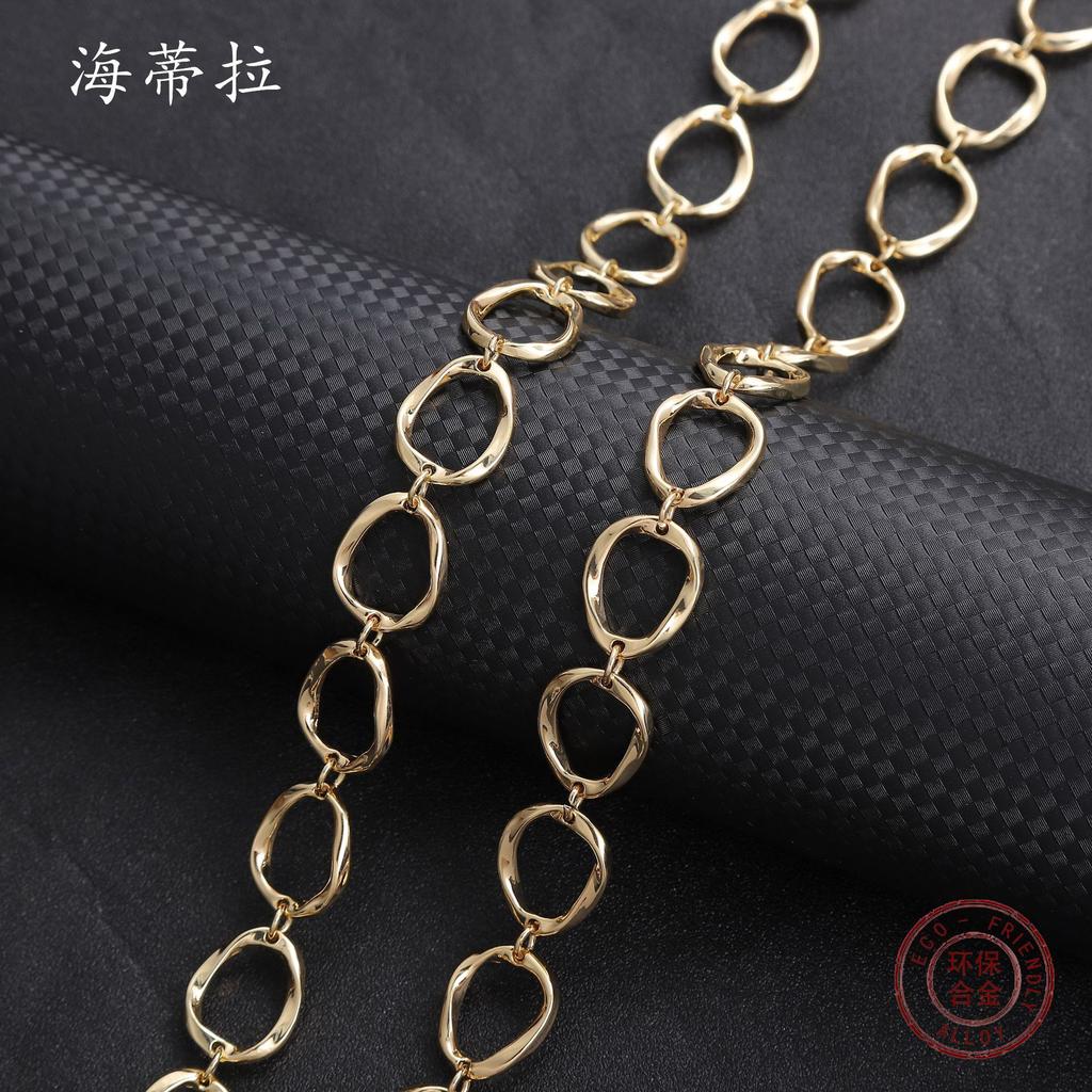 New irregular ring long necklace, personalized fashion women's winter simple ring sweater chain