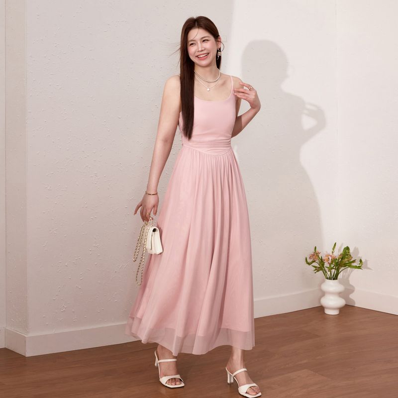 Lanyu Plus Size Women's Clothing European Style Slimming Strap Dress Lightweight Breathable Cardigan Summer Stunning Two-Piece Set