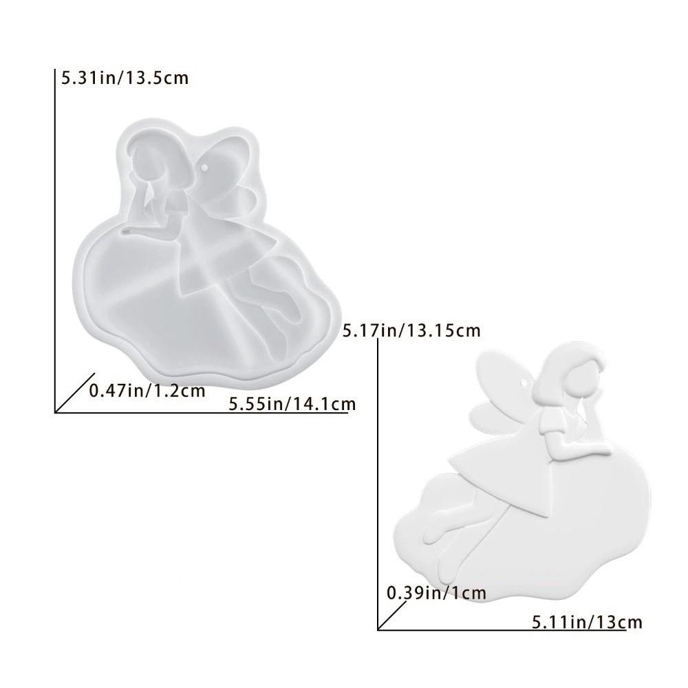 Little Girl Star Pendant DIY Resin Mold Little Angel Home Decoration Plaster Silicone Mold DIY Resin Craft Angel Plaster Mold