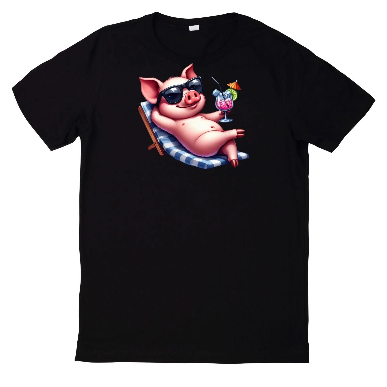 T-Shirt Niedliches Sommercocktail und Tier XL