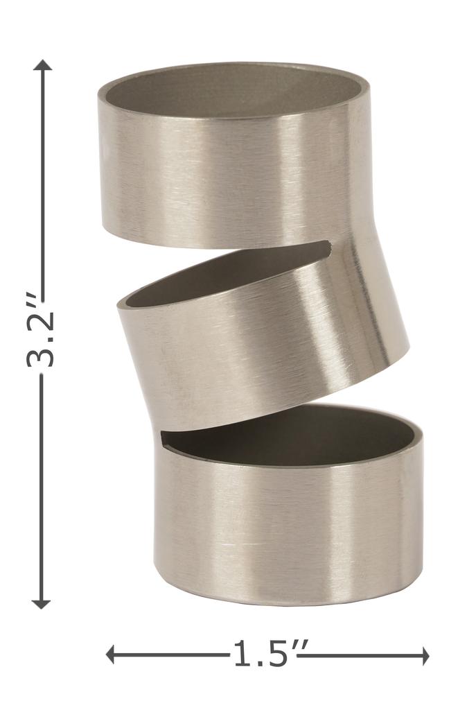 Trifri Toothpick Dispenser Compact Stainless Steel Cocktail Picks Holder For Patio Stool & Dinner Table one circular spiraled Holder