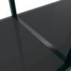 Vidaxl Console Table, Black, 140X35X75.5 Cm, Tempered Glass