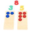 Ten Frames Board Counting Peg Multi Functional Wooden Addition Subtraction Math Peg for Home School