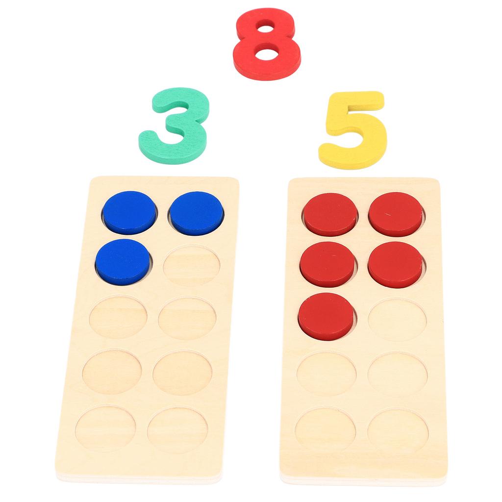 Ten Frames Board Counting Peg Multi Functional Wooden Addition Subtraction Math Peg for Home School