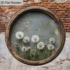Round Rustic Metal Wall Art Daisy Discus Home Decor