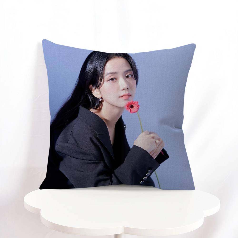 K-Kim J-Ji S-soo Personalisierte Bild-Text Heimdeko-Kissen Haushaltsgeschenke 45x45cm