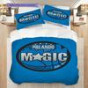 Orlando Magic Blue Bold Basketball Spirit Bedding(1 * Duvet Cover + 2 * Pillowcase, Without core)Duvet Cover and Pillowcase Bedding Set