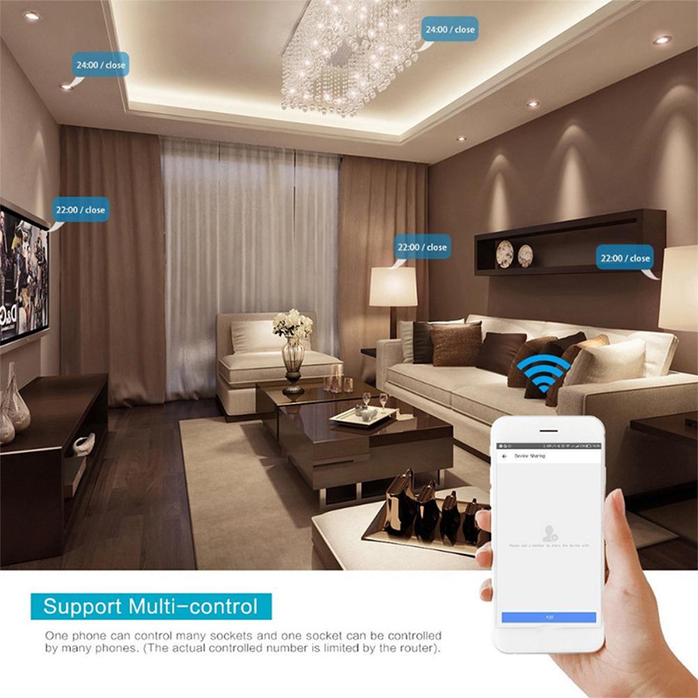 16A Smart WiFi Power Strip with 4 Surge Protection Outlets & 4 USB Ports Multi-port Smart Plugs