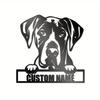 Unique Tailorable Art Deco Iron Metal Plaque Great Dane Design Wall Mounted Animal Themed Decor for Home Office Easy To Hang