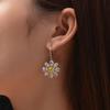 Tancise 7*7Jewelry Gelbe High Carbon Diamond Ohrringe 7*7 Herbst Chrysantheme Blühende Luxus Ohrringe 925.