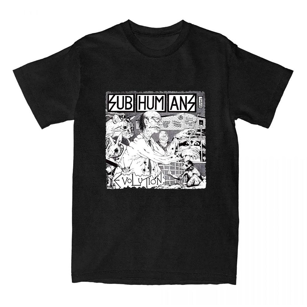 

Punk Band Subhumans Tshirt Short Sleeve Cotton Summer Teeshirt Casual MenWomen Heavy Mental Tshirts Gothic Fashion Unisex Tee 2XL