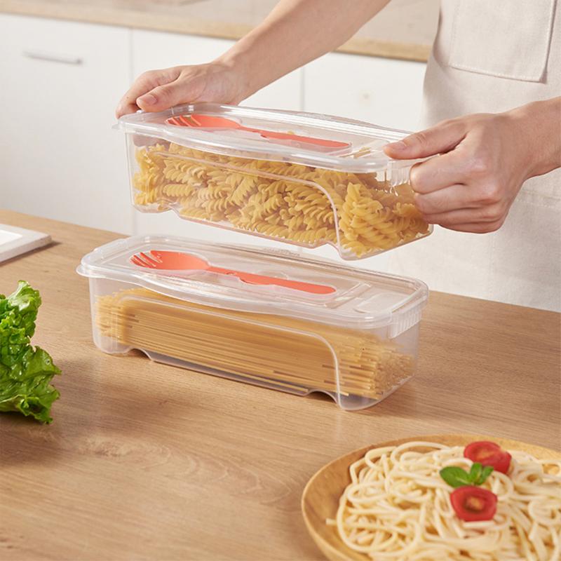 Microwave Pasta Cooker with Strainer Heat Resistant Pasta Boat Steamer Spaghetti Noodle Cooking Box Tool Kitchen Accessories