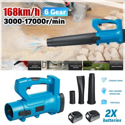 3 verstellbare Rohre, handgeführt, kabellos, elektrisch, Luftgebläse, Laubbläser, Staubsammler, Kehrmaschine, Gartengerät für Makita Li-Ionen-Akku