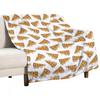 Never Ending Pizza Pattern - White Throw Blanket Multi-Purpose Hair Warm for Winter Anime Cute Plaid Summer Beddings Blankets