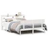 VidaXL Cadre de lit avec tête de lit blanc 160x200 cm bois pin massif, lit, mobilier de chambre à coucher, lit en bois, lit 3306624
