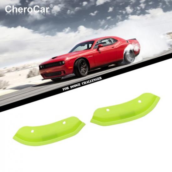 For Challenger SRT Hellcat 15+ Front Bumper Lip Splitter Guards Cover Trim Green