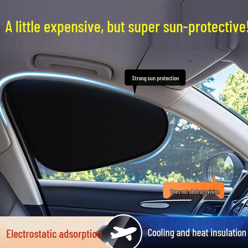 Car Sunshade: Side Window Glass Curtain for Baby Privacy, Sun Protection, and Heat Insulation.