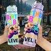 1PC Birthday Boy Game Controller Print 750ml Color Plastic Sports Water Bottle Leakproof Flip Straw Lid Suitable for Sports Office Home Use