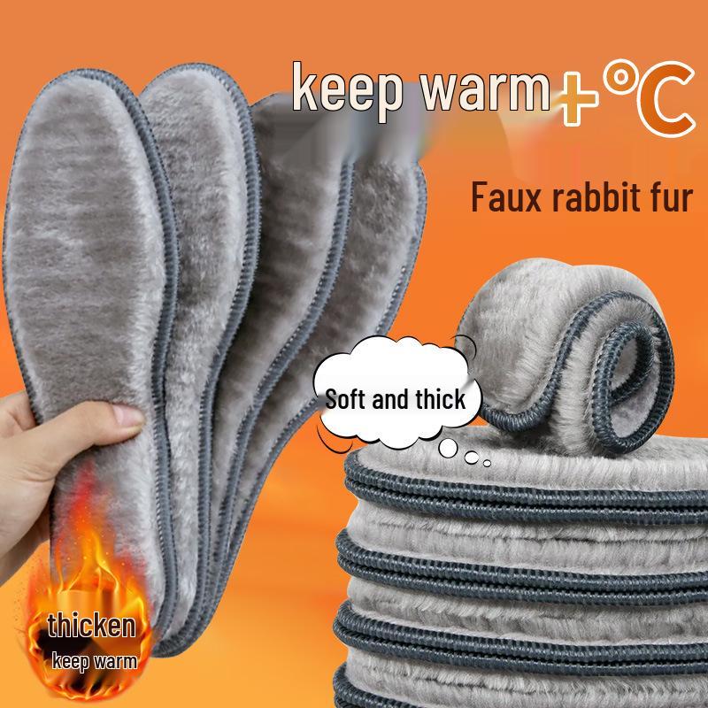 

Unisex Winter Faux Rabbit Fur Velvet Insoles - Thick, Breathable, Odor-Resistant, & Anti-Freeze for Warmth & Comfort 43
