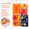 8 Grid Snackle Box Container Capacity Plastic Storage Box With Adjustable Compartments Lid For Snacks Food Grade Transparent
