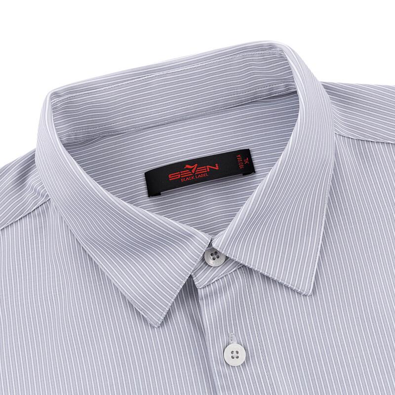 SEVEN Men's Silk Blend Striped Short Sleeve Knit Shirt