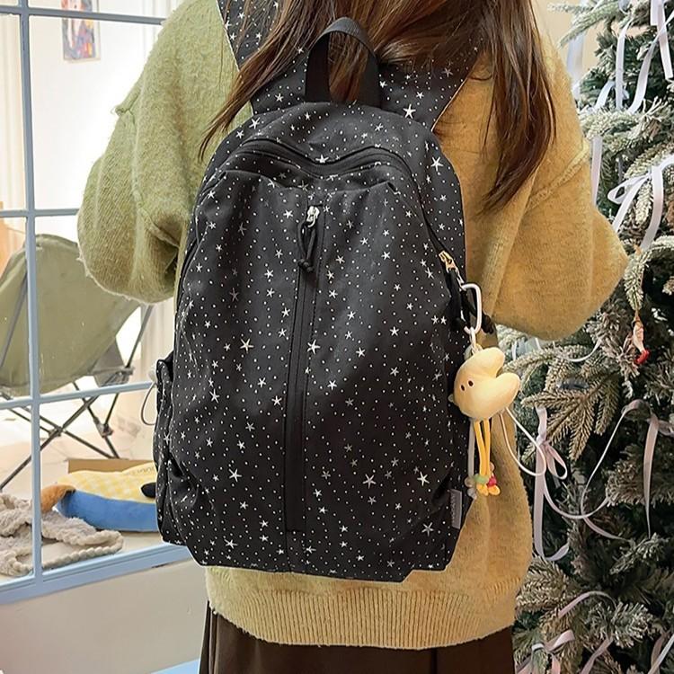 Schoolbag Japanese Student Schoolbag Starry Sky Printing Backpack Junior High School Schoolbag College Student Travel Bag iPad Small Backpack