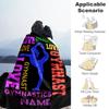 Gymnastics1 Personalized Name Blanket Multi-purpose Customizable Blanket Warmthful Decor Great for Office Living Room Office Chair Home Decor