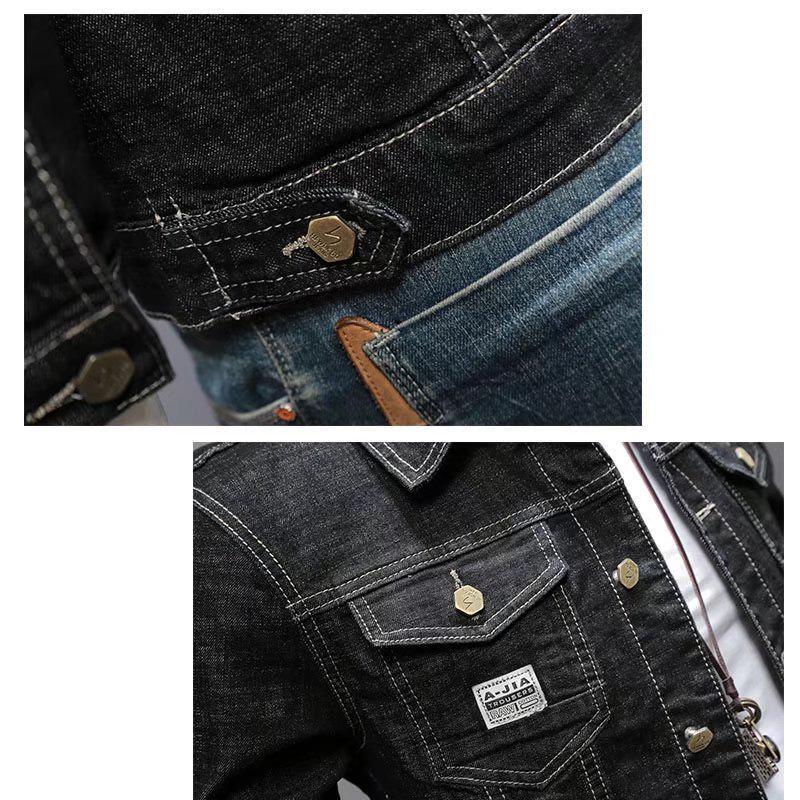 Men's Trendy European Slim Fit Denim Jacket - Spring Japanese Style