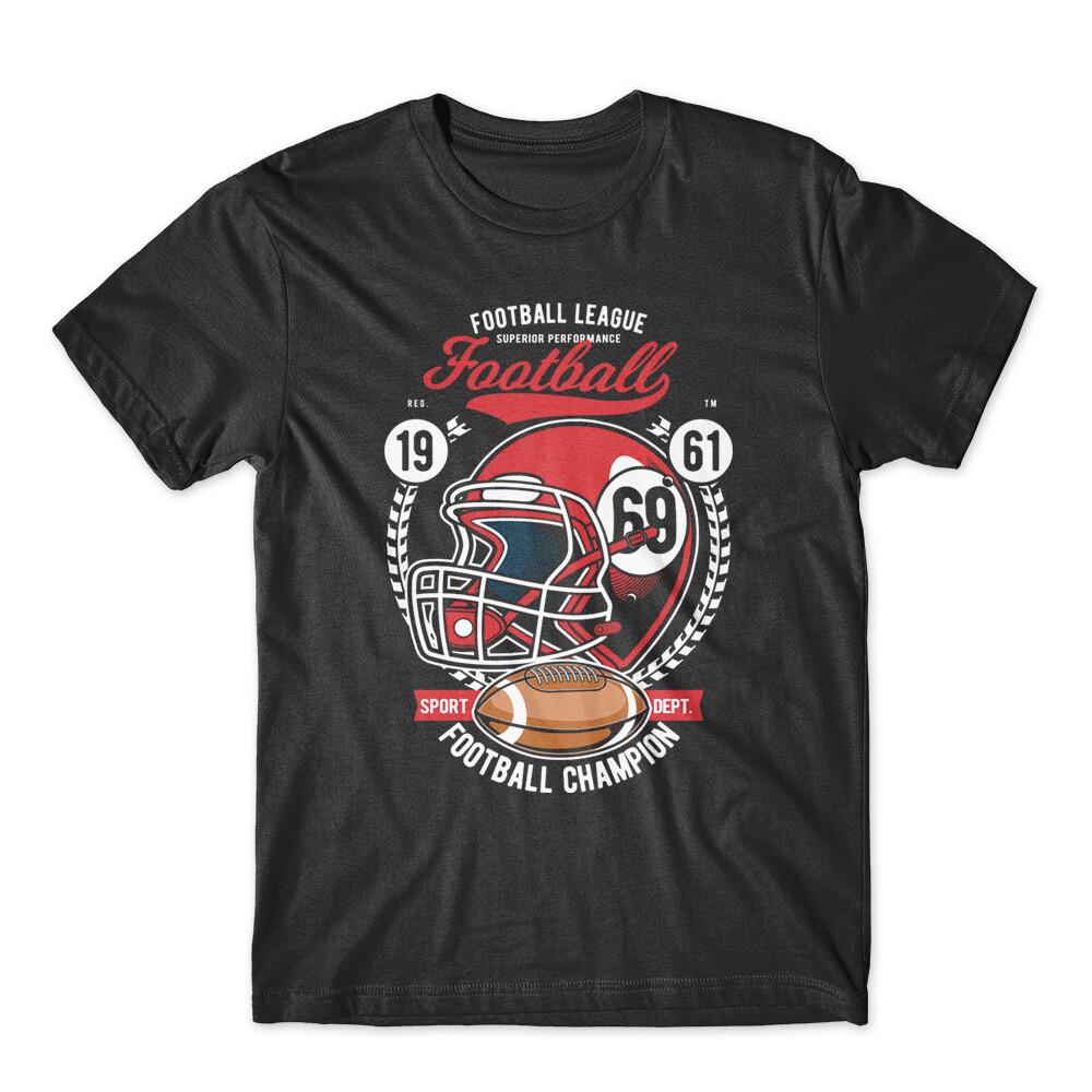 

Football League Helmet T-Shirt 100% Cotton Premium Tee NEW S