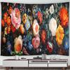 Floral Tapestry Oil Painting Flower Plant Spring Bedroom Living Rom Wall Hanging Decor Dorm Polyester Wall Screen Tapestry