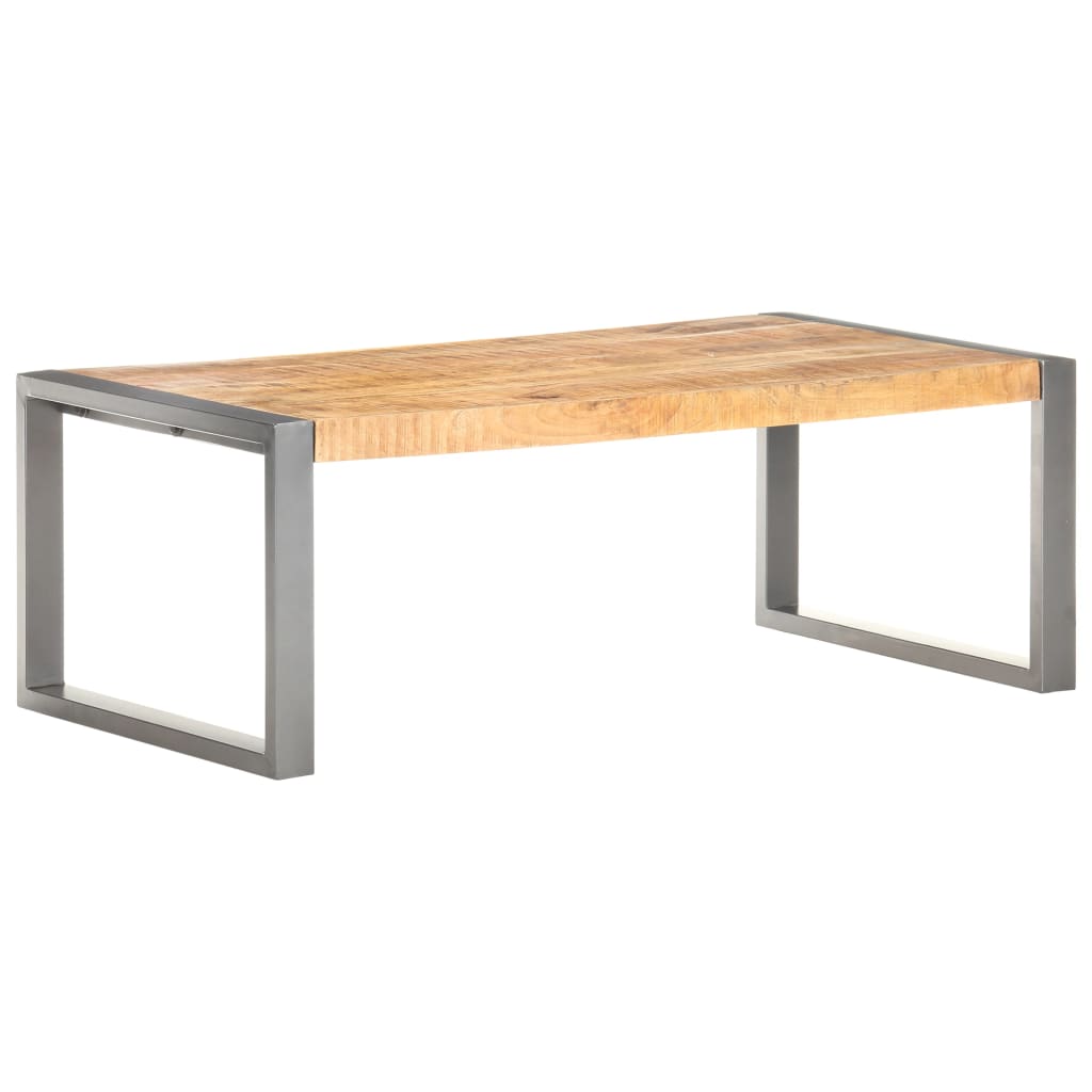 Coffee Table 110 X 60 X 40 Cm Rough Mango Wood