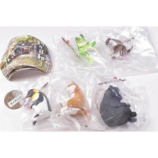 Fishing Day 3 Animal Leisure Complete Set 5 Types Gachapon Capsule Toy