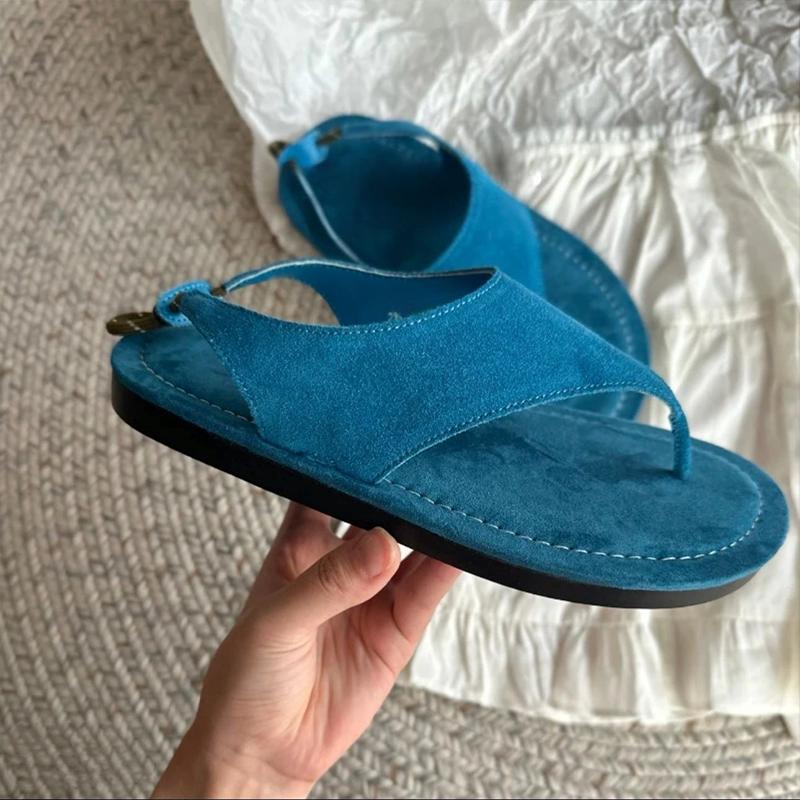 Clip Toe Women Sandals Casual Flats Fashion Shoes Woman Cozy Walking Slippers 2025 Summer Brand Trend Beach Sandalias De Mujer