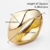 Exaggerated jewelry simple irregular glossy bracelet personalized alloy round wide version open bracelet women