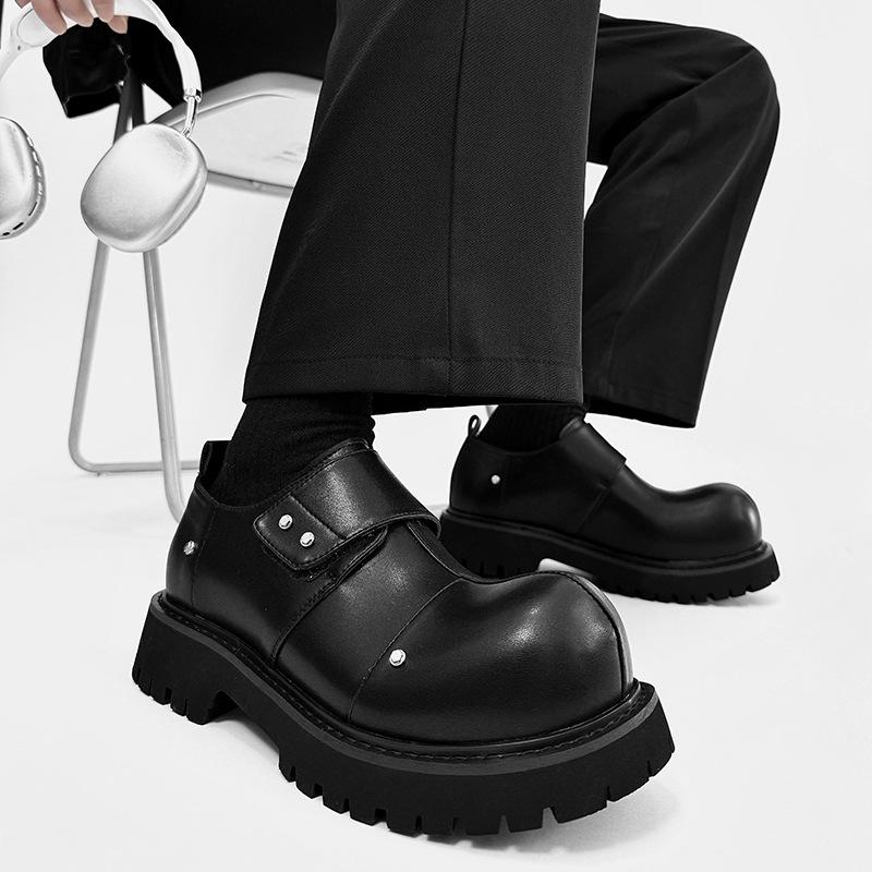 

2025 универсальные мужские туфли дерби на толстой подошве для увеличения роста повседневные кожаные туфли мужские тенденции 44