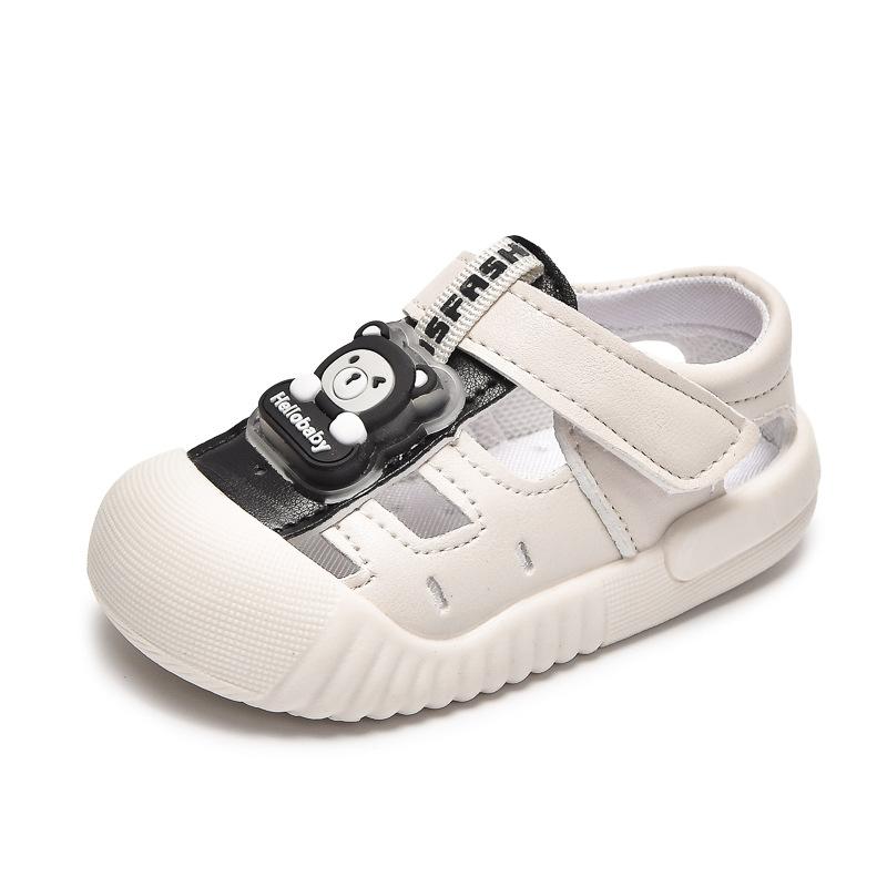 Cute Cartoon Breathable Soft Sole Flash Light Infant Toddler Walking Sandals