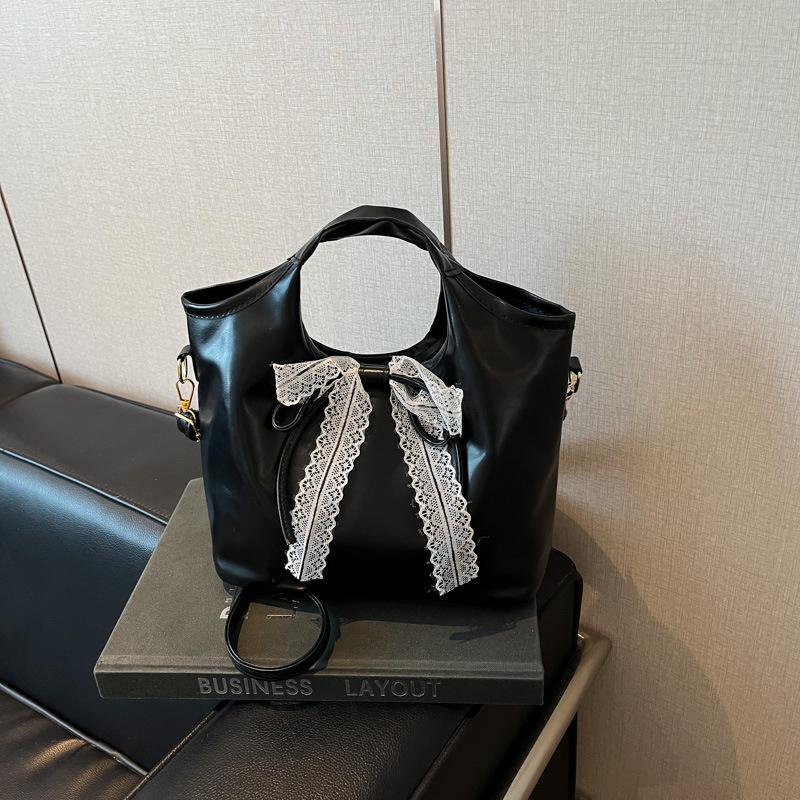 

Премиальная сумка женская 2025 новая модная повседневная сумка через плечо сумка-ведро через плечо чёрный