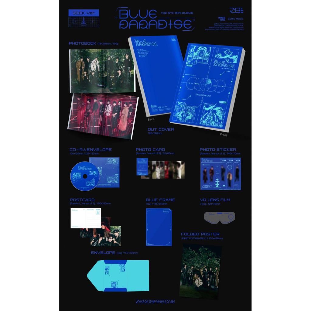 [+APPLE MUSIC 0302 FACE TO FACE] ZEROBASEONE The 5th Mini Album [BLUE PARADISE]