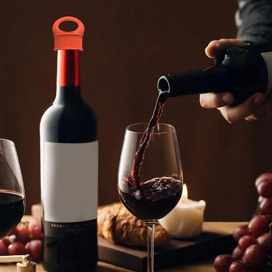 Flexible Silicone Sealing Plugs Wine Bottle Stopper, Preserve Freshness Champagne Sealer, Reusable Fun Gadgets for Parties Standard Bottles