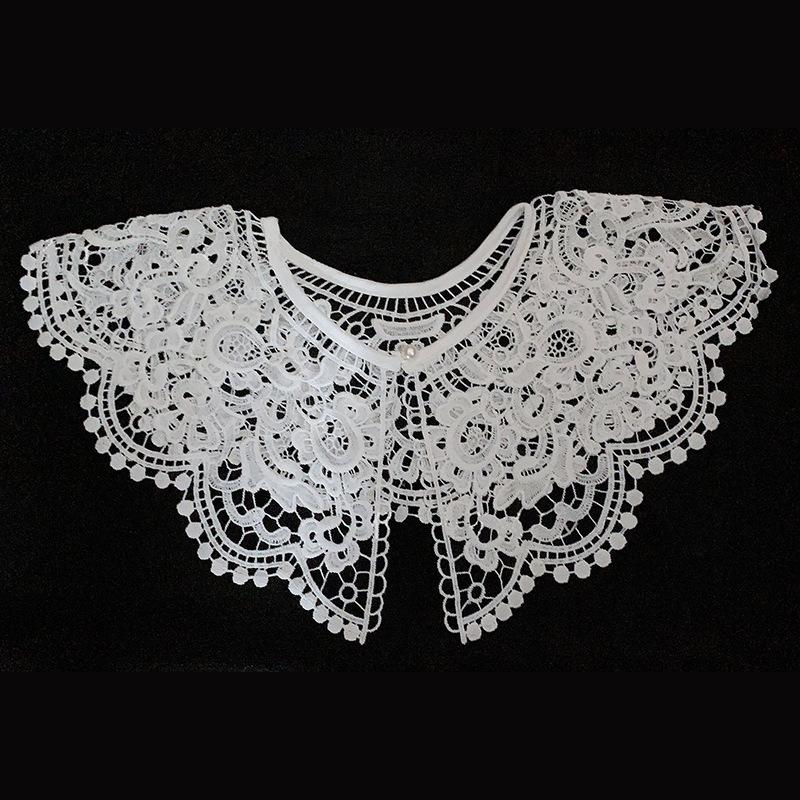

Lace Shawl Versatile Hollow Top Women s Collar One Size білий