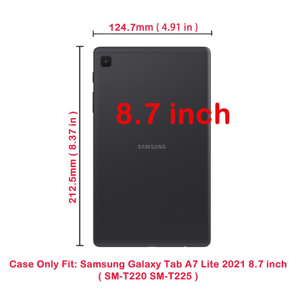 Tablet Cases Case For Samsung T220 T225 8.7 Inch Hand Ring Stand Kids Cover For Samsung Galaxy Tab A7 Lite 8.7 2021 Sm-t220 Sm-t225 Fundas