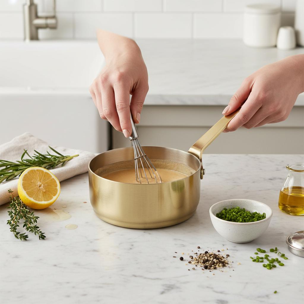 Sauce Pan Stockpots Long Handle Smooth Edge 60-100ml With A Hanging Hole