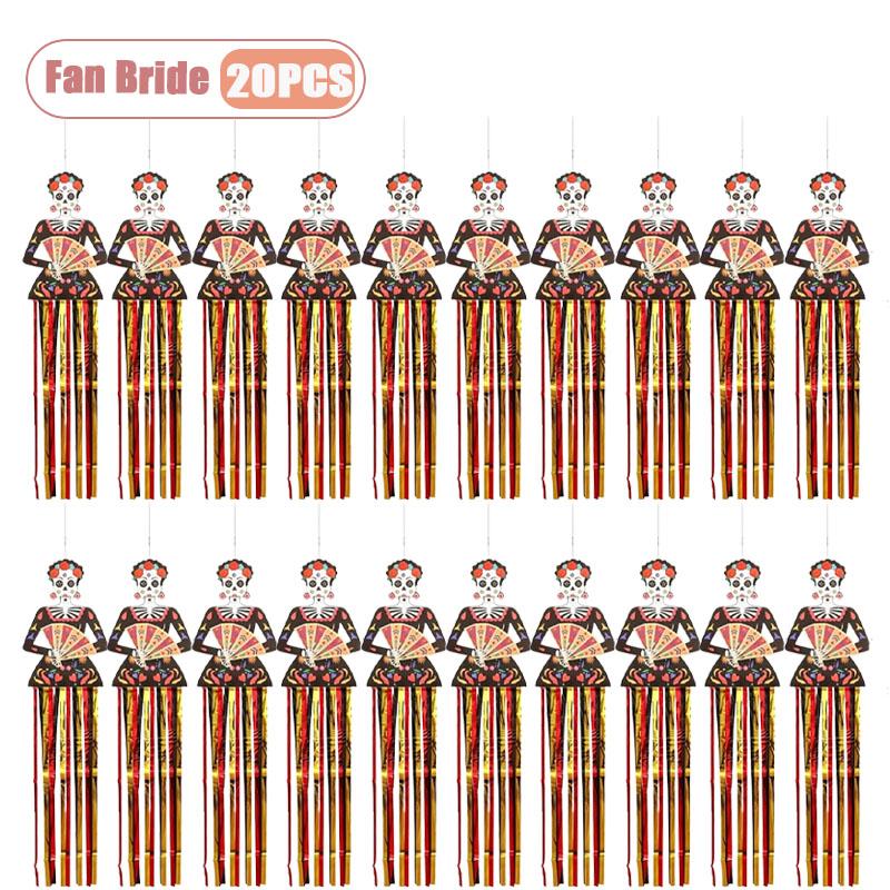 1-20PCS Halloween Pumpkin Bat Hanging Garland Party Decor for Bar Mall Scene Setup Background Wall Atmosphere Props