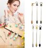 30Pcs Metal Rod Charm with Eye Pins Beadable Metal Rod Pendants Versatile Beading Accessories for Jewelry Designers