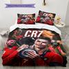Cristiano Ronaldo Pattern Bedding,Quilt Set Quilt Cover Pillowcase Home Birthday Gift(1 * duvet cover + 2 * pillowcase, without core)