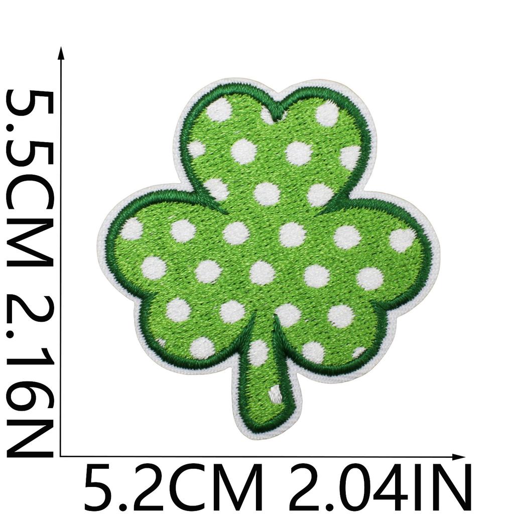 Clover Series Embroidery Cloth Sticker Holiday Clothes Decoration St. Patrick'S Day Patch Sticker Car Rainbow Chapter Boy