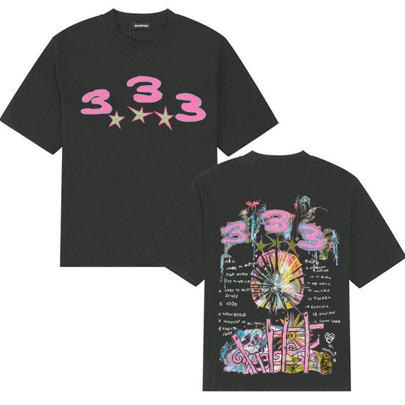 Svenska Bladee 333 Harajuku T-shirts Skate Drain Gang Albumgrafik Tryckt T-shirt Herr Kortärmad T-shirt Hip Hop Y2K Kläder