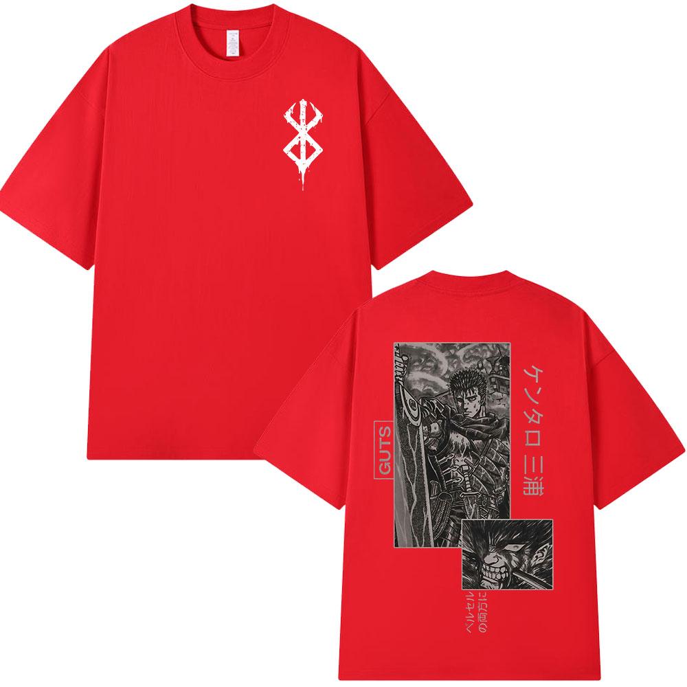 Anime Berserk Guts T Shirt Unisexga Gatsu Griffith Zodd T-shirts Unisex Women Clothing Cotton Casual Oversized Short Sleeve T-Shirt S