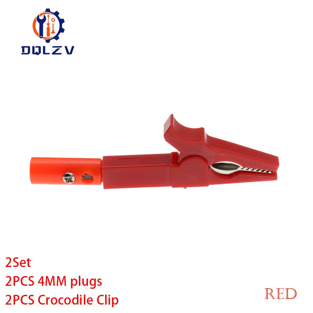 2PCS Battery Test Clip 55MM HV Alligator Clip For Banana Plug 4mm Multimeter Pen Cable Probes Crocodile Clip