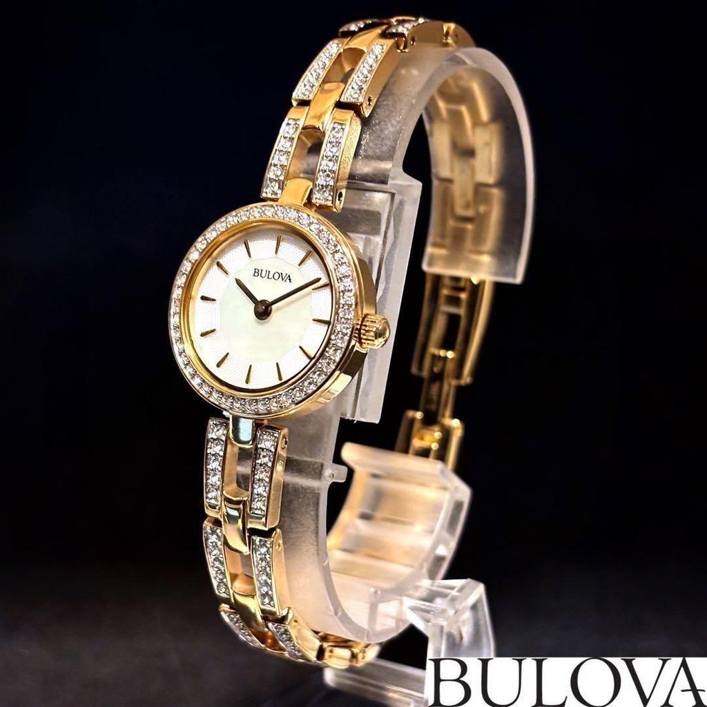 Used [Noble] BULOVA/Bulova/Ladies' watch/Stylish/Display item special price/Luxury/Gold color/Gorgeous/Elegant/Gift/Beautiful